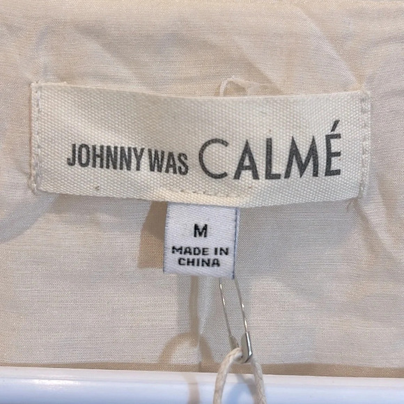 Johnny Was Calme embroidery cream Swing top size medium - Picture 6 of 12
